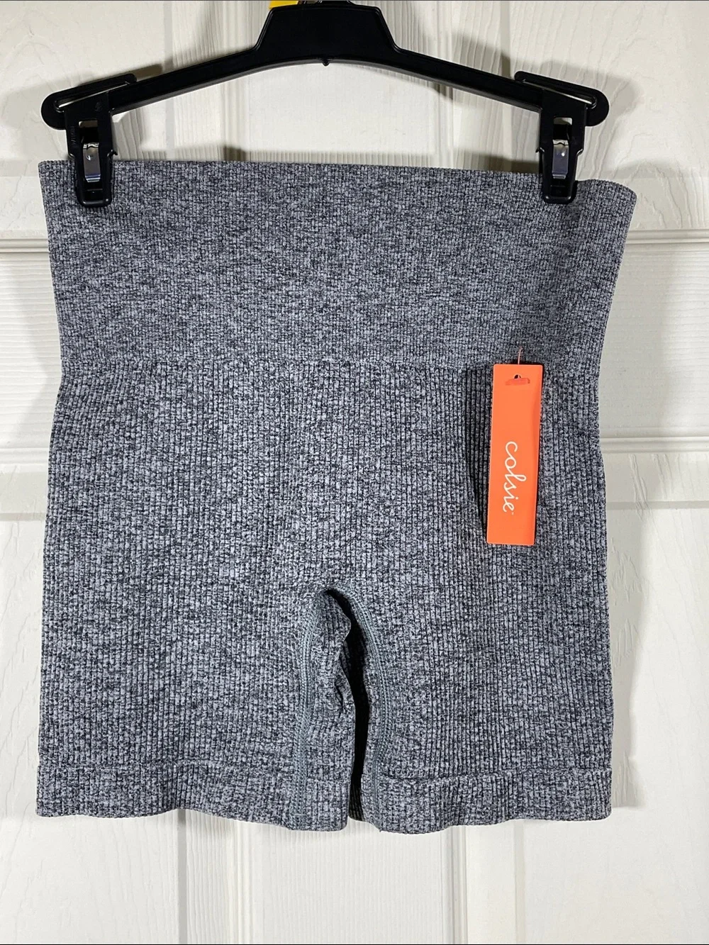 Colsie Gray Ribbed Athletic Shorts - Picture 1 of 5